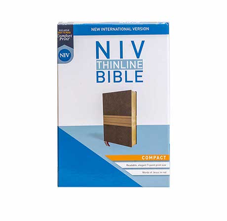 NIV THINLINE BIBLE, COMPACT, LEATHERSOFT, BROWN/TAN, RED LETTER, COMFORT PRINT NIV THINLINE BIBLE, COMPACT, LEATHERSOFT, BROWN/TAN, RED LETTER, COMFORT PRINT
