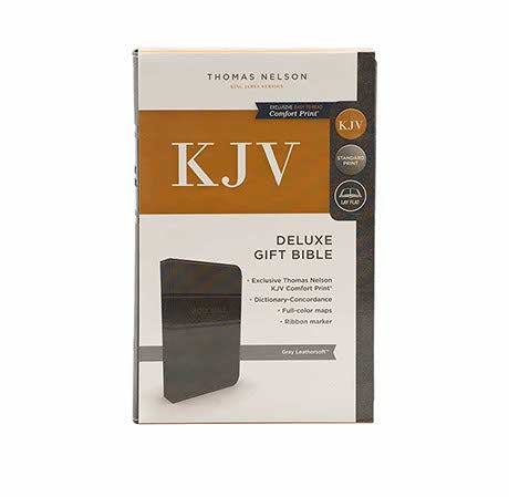 KJV HOLY BIBLE: DELUXE GIFT, GRAY LEATHERSOFT, RED LETTER, COMFORT PRINT: KING JAMES VERSION KJV HOLY BIBLE: DELUXE GIFT, GRAY LEATHERSOFT, RED LETTER, COMFORT PRINT: KING JAMES VERSION