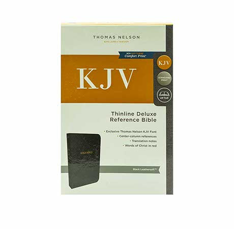 KJV HOLY BIBLE: DELUXE THINLINE WITH CROSS REFERENCES, BLACK LEATHERSOFT, RED LETTER, COMFORT PRINT: KING JAMES VERSION KJV HOLY BIBLE: DELUXE THINLINE WITH CROSS REFERENCES, BLACK LEATHERSOFT, RED LETTER, COMFORT PRINT: KING JAMES VERSION