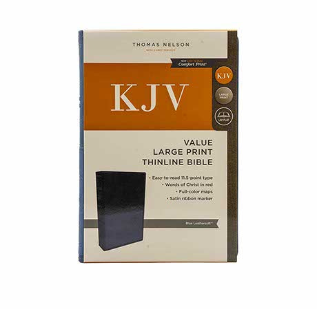KJV HOLY BIBLE: VALUE LARGE PRINT THINLINE, BLUE LEATHERSOFT, RED LETTER, COMFORT PRINT: KING JAMES VERSION KJV HOLY BIBLE: VALUE LARGE PRINT THINLINE, BLUE LEATHERSOFT, RED LETTER, COMFORT PRINT: KING JAMES VERSION