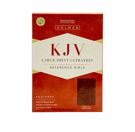 KJV LARGE PRINT ULTRATHIN REFERENCE BIBLE, BRITISH TAN LEATHERTOUCH, BLACK LETTER EDITION KJV LARGE PRINT ULTRATHIN REFERENCE BIBLE, BRITISH TAN LEATHERTOUCH, BLACK LETTER EDITION