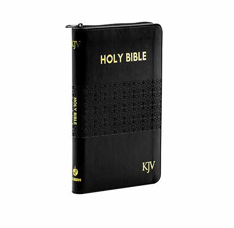 KJV HOLY BIBLE MEDIUM ZIP POLYURETHANE BLACK KJV HOLY BIBLE MEDIUM ZIP POLYURETHANE BLACK