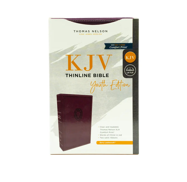 KJV HOLY BIBLE: THINLINE YOUTH EDITION, PURPLE LEATHERSOFT, RED LETTER, COMFORT PRINT: KING JAMES VERSION KJV HOLY BIBLE: THINLINE YOUTH EDITION, PURPLE LEATHERSOFT, RED LETTER, COMFORT PRINT: KING JAMES VERSION