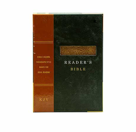 KJV READER’S BIBLE, BLACK/BROWN TOOLED LEATHERTOUCH KJV READER'S BIBLE, BLACK/BROWN TOOLED LEATHERTOUCH