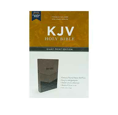 KJV GIANT PRINT CENTER-COLUMN REFERENCE BIBLE BROWN LEATHERSOFT KJV GIANT PRINT CENTER-COLUMN REFERENCE BIBLE BROWN LEATHERSOFT