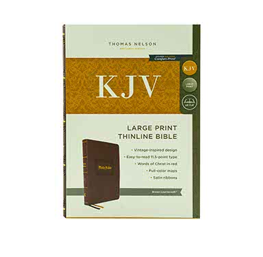 KJV HOLY BIBLE: LARGE PRINT THINLINE, BROWN LEATHERSOFT, RED LETTER, COMFORT PRINT: KING JAMES VERSION KJV HOLY BIBLE: LARGE PRINT THINLINE, BROWN LEATHERSOFT, RED LETTER, COMFORT PRINT: KING JAMES VERSION