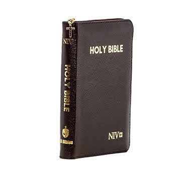 NIV COMPACT ZIP CROSS BURGUNDY NIV COMPACT ZIP CROSS BURGUNDY