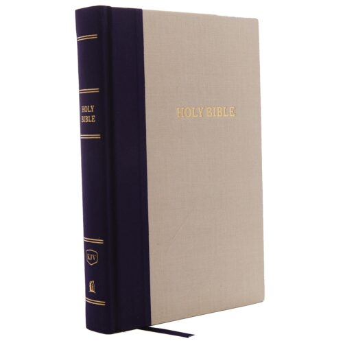 KJV Holy Bible, Giant Print Center-Column Reference Bible, Blue/Tan Cloth over Board, 53,000 Cross References, Red Letter, Comfort Print: King James Version: Holy Bible, King James Version Hardcover KJV Holy Bible, Giant Print Center-Column Reference Bible, Blue/Tan Cloth over Board, 53,000 Cross References, Red Letter, Comfort Print: King James Version: Holy Bible, King James Version Hardcover