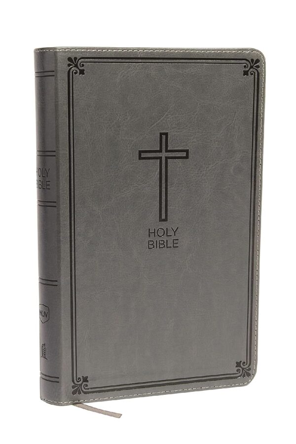 NKJV, Deluxe Gift Bible, Leather soft, Gray, Red Letter, Comfort Print: Holy Bible, New King James Version Imitation Leather NKJV, Deluxe Gift Bible, Leather soft, Gray, Red Letter, Comfort Print: Holy Bible, New King James Version Imitation Leather