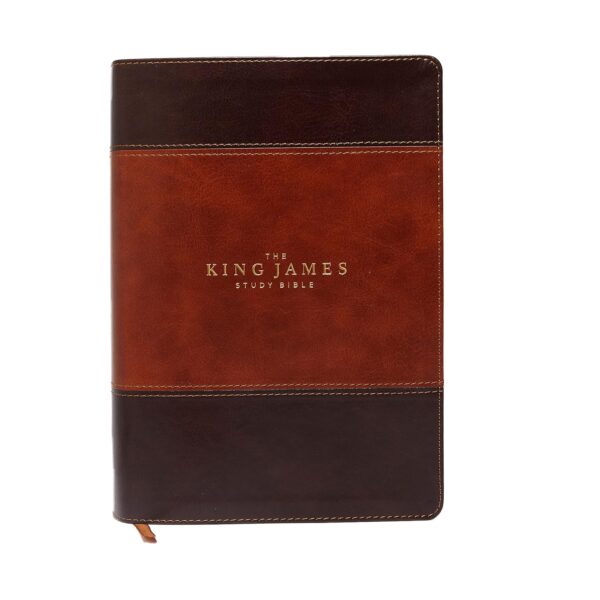 KJV, The King James Study Bible, Leather soft, Brown, Red Letter, Full-Color Edition: Holy Bible, King James Version Imitation Leather KJV, The King James Study Bible, Leather soft, Brown, Red Letter, Full-Color Edition: Holy Bible, King James Version Imitation Leather