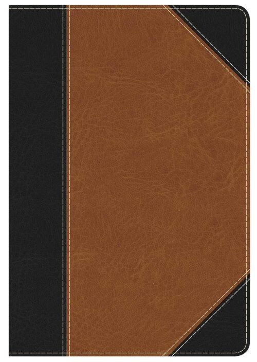 Holy Bible: King James Version, Black/Tan, Leather touch, Personal Size Study Bible Imitation Leather
